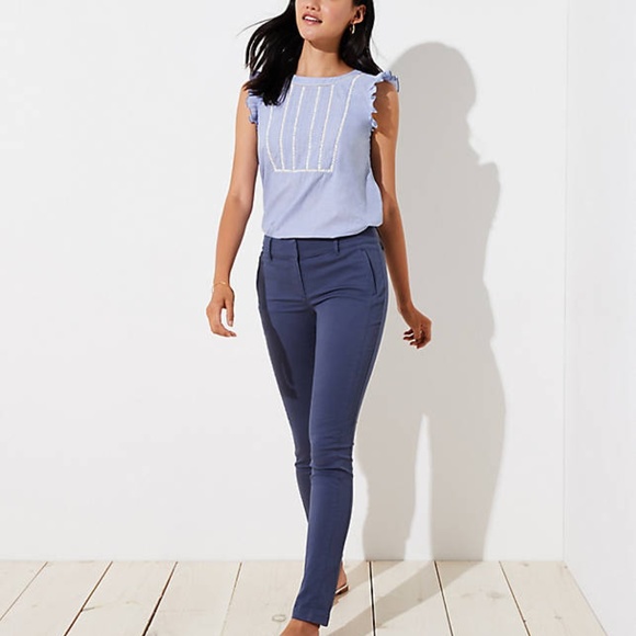 Loft Womens Petite Skinny Zip Pocket 